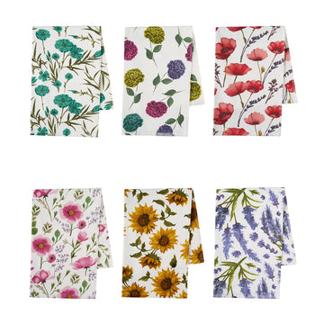 Set di 6 strofinacci in spugna art. Garden - Vingi