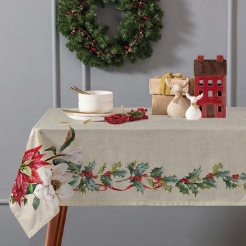 Tovaglia da tavola natalizia art. Stella - Linea Oro