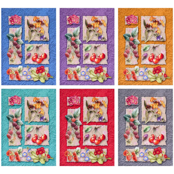 Set di 6 strofinacci con stampa digitale art. Tiffany 21 - Vingi