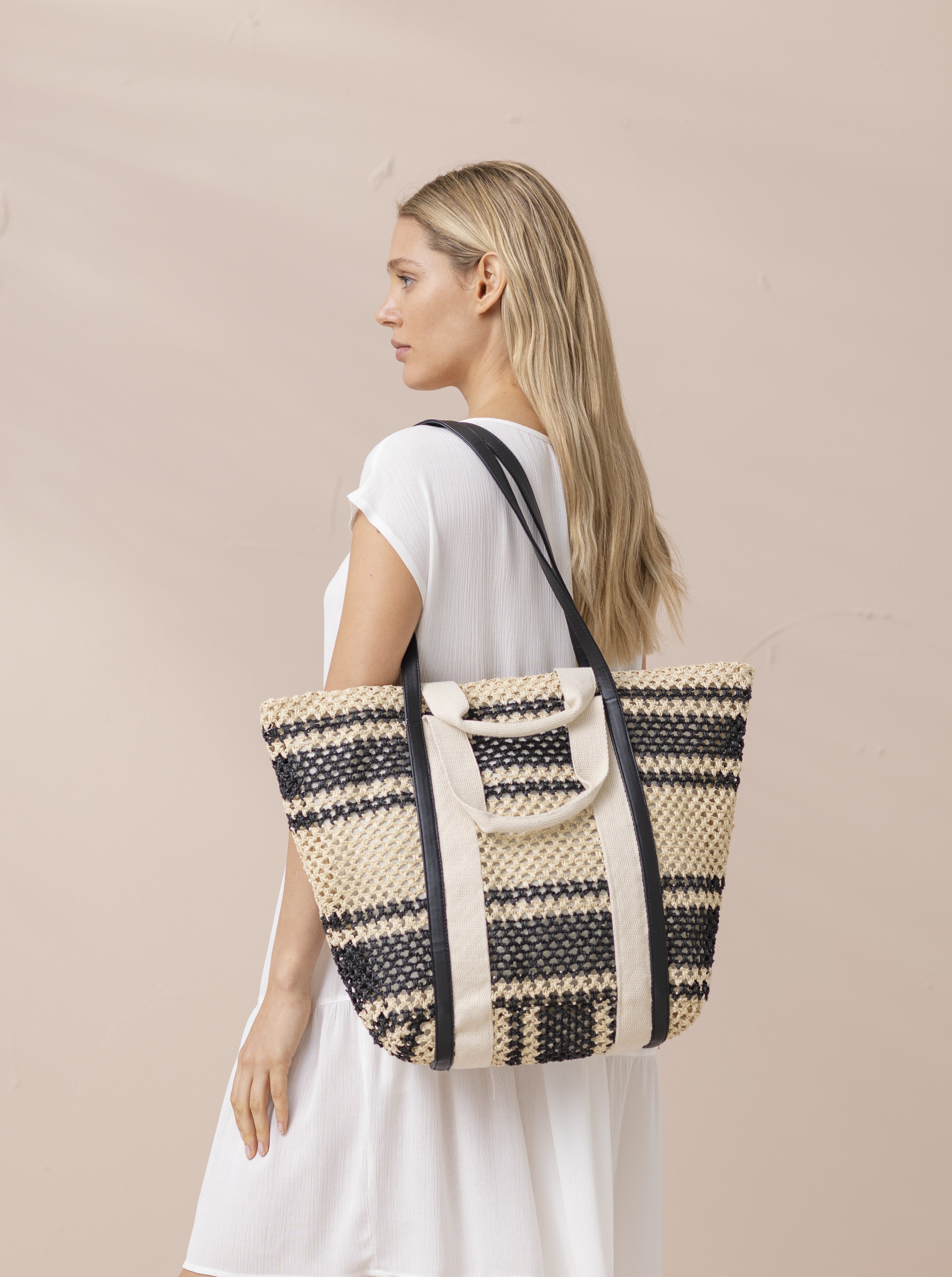 Borsa in paglia Stripes art. TR1366 - Noidinotte