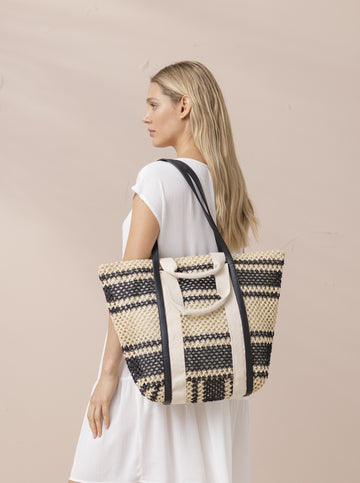 Borsa in paglia Stripes art. TR1366 - Noidinotte