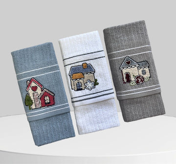 Tris strofinacci in spugna art. HOME grigio - Vingi