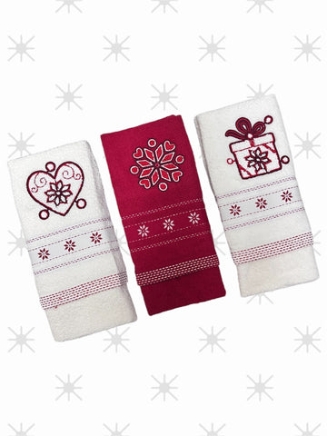 Tris di strofinacci natalizi art. Stella rossa - Vingi