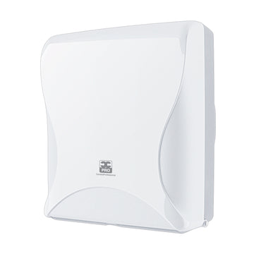 Dispenser carta asciugamani salviette piegate a "C", "Z", "M" e "V". Base in ABS Capienza fino a 300 fogli di carta