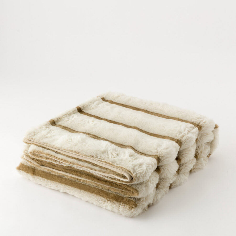 Plaid arredo in ecopelliccia art. Velura - Linea Oro