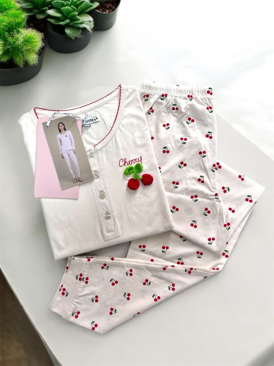Pigiama donna lungo Cherry art. FA9010 - Noidinotte