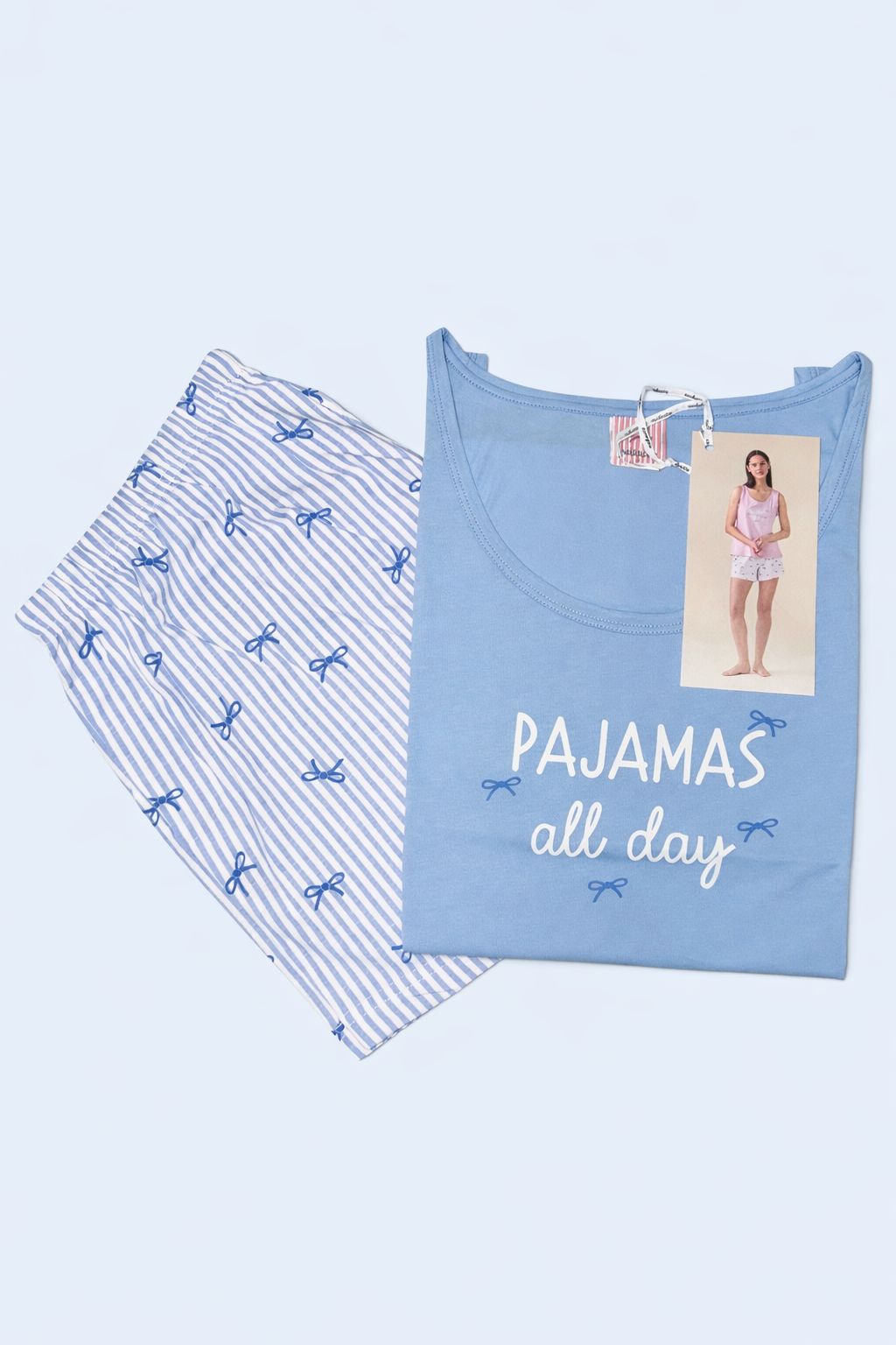 Pigiama donna corto in cotone pretty stripes art. FA9616 - Noidinotte