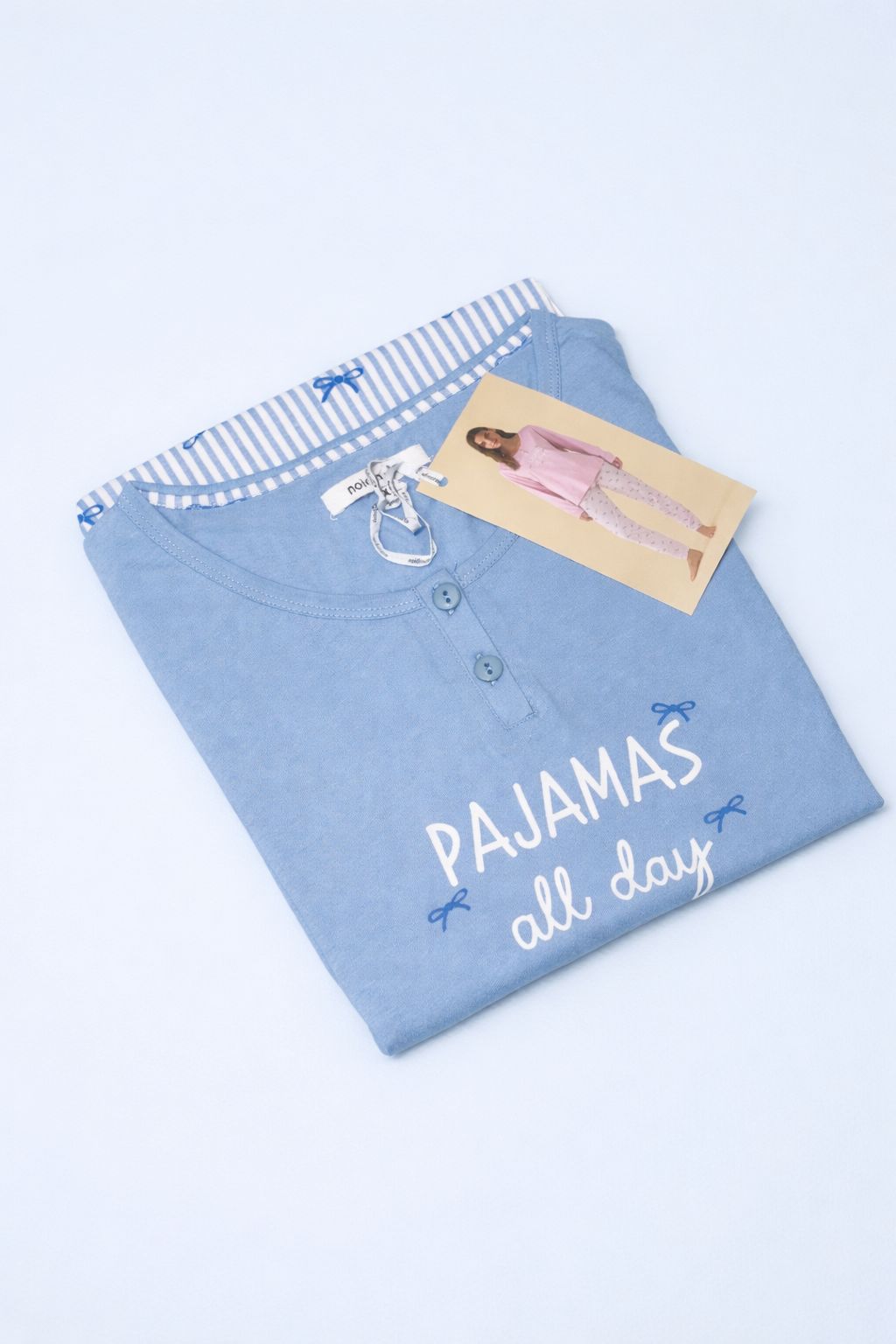 Pigiama donna lungo in cotone stripes art. FA9462 - Noidinotte