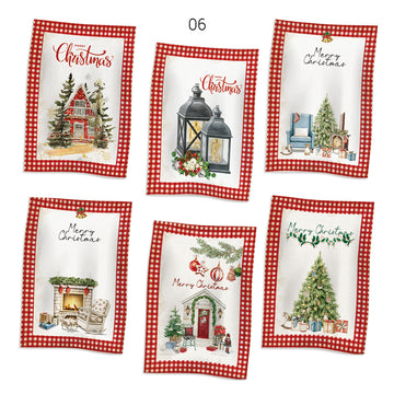 Set di 6 strofinacci con stampa digitale art. XMAS dis. 6 - Vingi