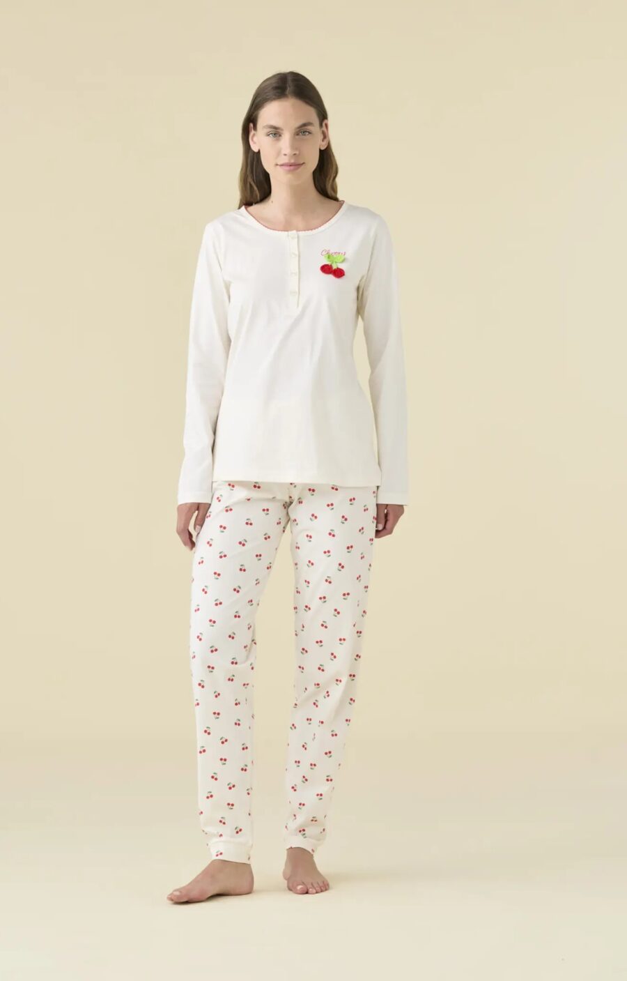 Pigiama donna lungo Cherry art. FA9010 - Noidinotte