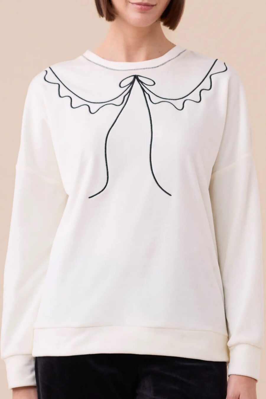 Pigiama donna ciniglia fiocco art. FA9290 - Noidinotte