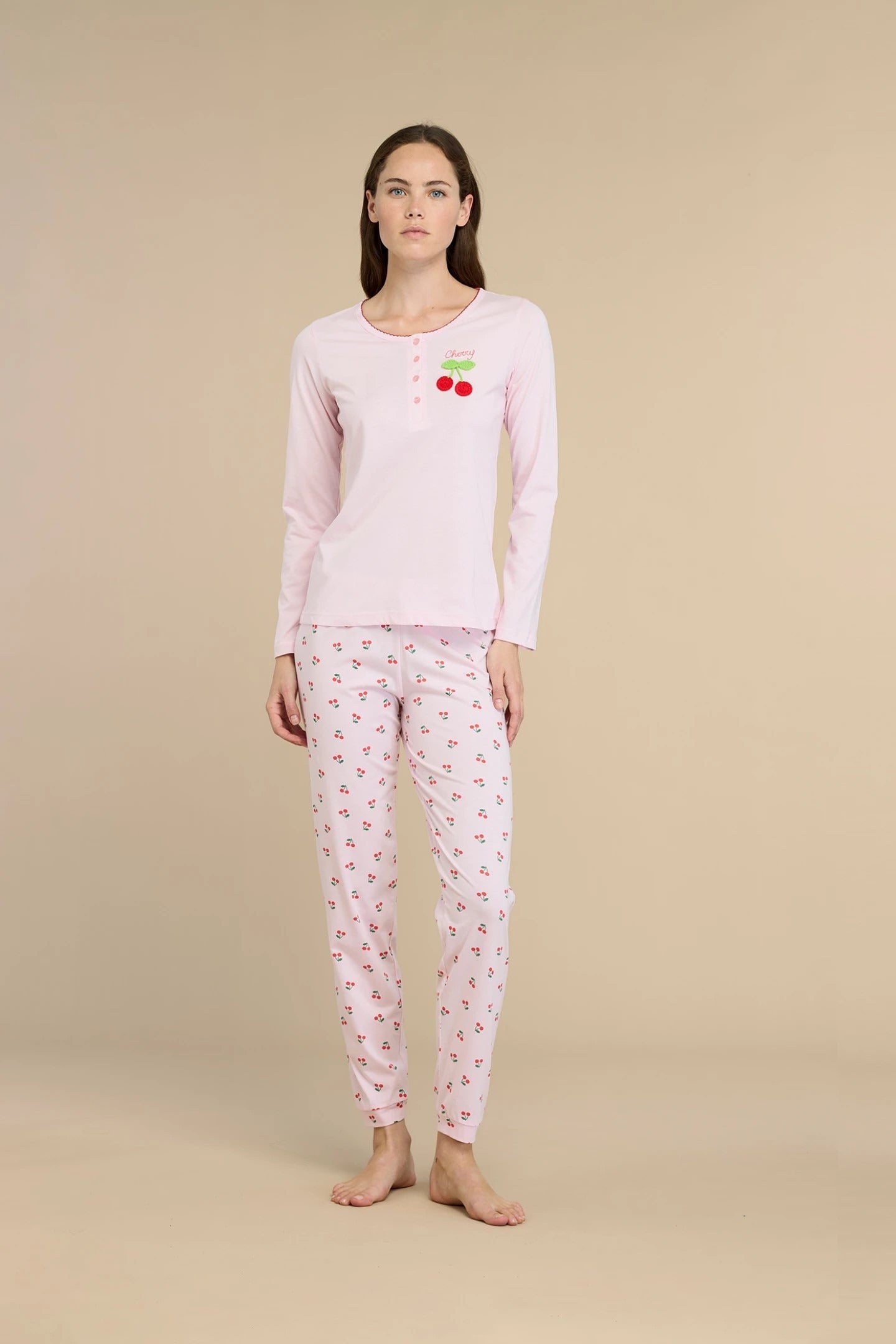 Pigiama donna lungo Cherry art. FA9010 - Noidinotte