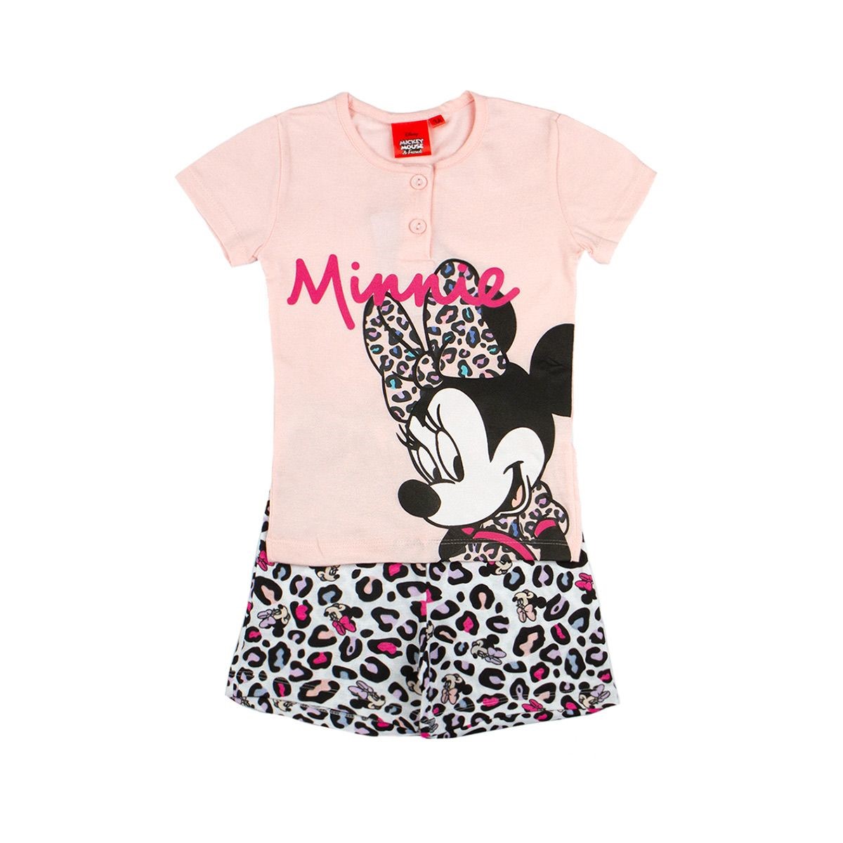 Pigiama bimba in cotone corto Disney Minnie - rif. B2WD22090 var. confetto  - Di Lauro Tendaggi